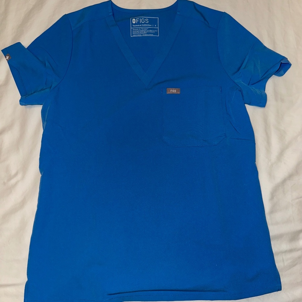 FIGS Capri Blue Catarina - One-Pocket Scrub Top